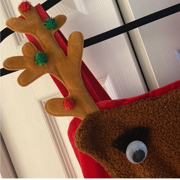 Born Famous Raindeer Holiday Jumpsuit Romper Multicolor sz L - Picture 7 of 13